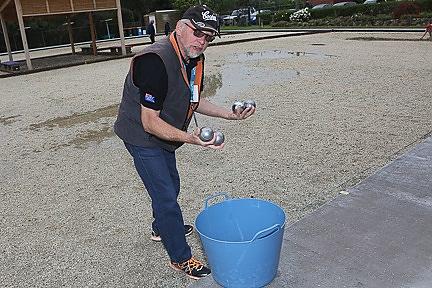 Boules drawn 'out of the bucket' make up competing teams of pairs