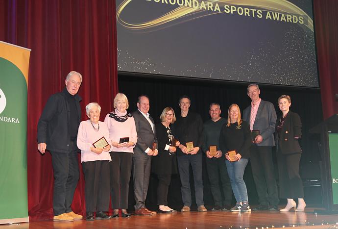 Onstage wit Mayor  Wes Gault and 3 times Para Olympic Champion Madeleine Hogann