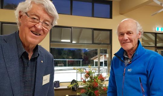 Prez Mick with Wine Maker John Stokes