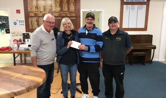 Mary, Vince & Robert receiving prize